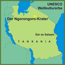 Der Ngorongoro-Krater ist UNESCO Weltkulturerbe