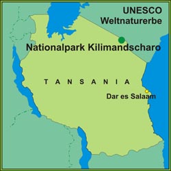 Der Kilimandscharo Nationalpark ist UNESCO Weltnaturerbe