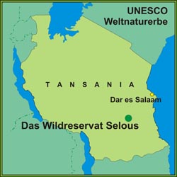 Das Wildreservat Selous ist UNESCO Weltnaturerbe